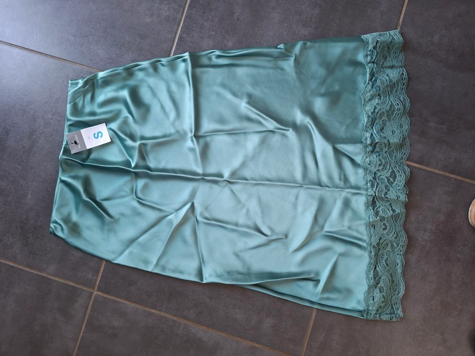 New skirt with lace Primark S 36 38 teal – photo 3